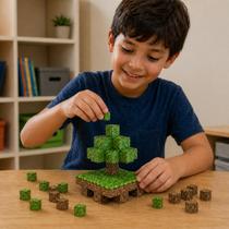 Kit Blocos Magnéticos Montar Brinquedo 55 Peças 2 Bonecos