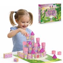 Kit blocos montar castelo das fadas em madeira mdf 54 pecas Kit blocos montar castelo das fadas em madeira mdf 54 pecas