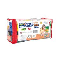 Kit Blocos para Criar e Montar 120 Peças - Map Toy