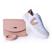 Kit Blogueira Bolsa Clutch Tenis e Tenis Feminino Kit Blogueira Bolsa Clutch Tenis e Tenis Feminino