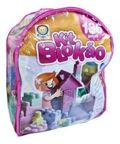 Kit blokao de plastico quebra cuca mochila fem. 136 peças - kitstar