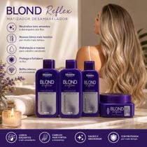 Kit Blond Reflex Rhenuks Matizador Desamarelador Shampoo Condicionador Máscara Finalizador Loiros