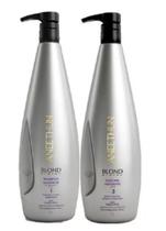 Kit Blond System Aneethun /Shampoo 1L + Máscara 1L Cabelos Loiros ou Grisalhos