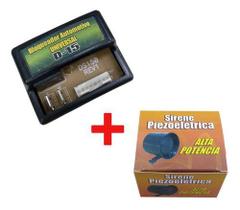 Kit Bloqueador Automotivo + Sirene 6 Tons + Chave Extra