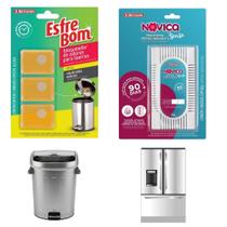 Kit Bloqueador Neutralizador Odor Para Lixeira e Geladeira