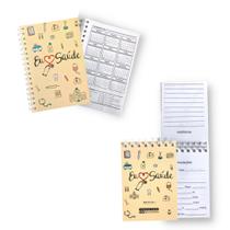 Kit Bloquinho de Anotações + Agenda Personalizada Enfermagem Eu Amo Saúde