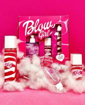 Kit blow girl - gel body splash perfume e chaveiro hot flowers - 4 itens