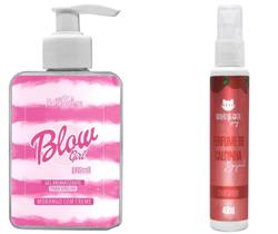 Kit Blow Girl Gel Sexo Oral 320Ml + Perfume De Calcinha Beijável Morango 40Ml