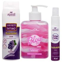 Kit Blow Girl + Perfume de Calçinha + Sabonete Íntimo Apinil Uva