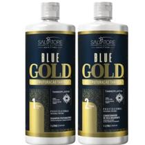 Kit Blue Gold Realinhamento Capilar - 2x1 Litro - Salvatore