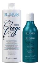 Kit Blueken Progressiva Grego 1 L + Shampoo + Brinde