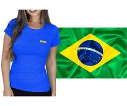 Kit Blusa Camisa Camiseta Brasil Masculina Feminina e Bandeira - Camisetal