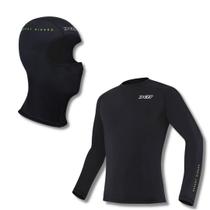 KIT Blusa climate G + Balaclava preto X11 Unissex blusa segunda pele e mascara de motoqueiro com proteção térmica