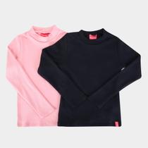 Kit Blusa Infantil Kely & Kety Manga Longa Menina - 2 Peças
