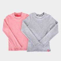 Kit Blusa Infantil Kely & Kety Manga Longa Menina - 2 Peças