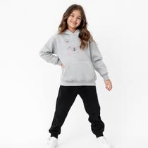 Kit Blusa Moletom Infantil Capuz Gatinho Estilo Casual Confortável Quentinho Algodão Premium