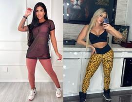 KIT blusa tule preta + calça onça legging