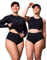 Kit Blusa Uv + Top Cropped Bojo + Hot Pant Praia Fitness + Brinde Viseira Kit Blusa Uv + Top Cropped Bojo + Hot Pant Praia Fitness + Brinde Viseira
