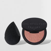 Kit Blush Cintilante + Esponja de Maquiagem Flat Drop Edition (2 Produtos)