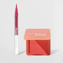 Kit Blush Cremoso Pêssego + Caneta Delineadora Rosa 4you (2 Produtos) Kit Blush Cremoso Pêssego + Caneta Delineadora Rosa 4you (2 Produtos)