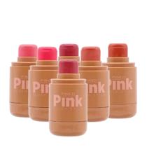 Kit Blush Stick Cremoso Pink 21 Pigmentação Multifuncional