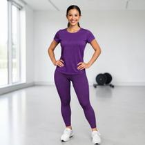 Kit BLUSINHA DRY FIT Tecido furadinho + Calça LEG LEGGING BÁSICA Academia Yoga Corrida 828