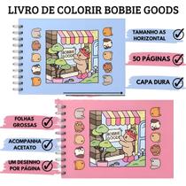 Kit Bobbie Goods Livro Caderno A5 Colorir Capa Dura 55folhas