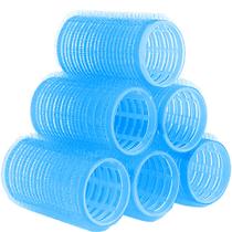 Kit Bobes de Cabelo com tiras autocolantes 40mm Nº 5 Azul (6 Peças)