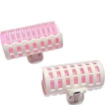 Kit Bobes de Cabelo com tiras autocolantes e Presilha Solta 28mm Nº 3 Rosa (2 Peças)
