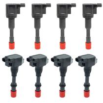 Kit Bobina De Ignição Denso 4 Dianteira E 4 Traseira Honda Fit 1.4 8v 2004 a 2008