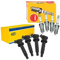 Kit Bobina Magneti Marelli + Vela NGK Corolla 1.8 2007 Flex
