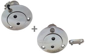 Kit Bocal Abasteciment Diesel E Água Agulheiro P/ Barco Inox Kit Bocal Abasteciment Diesel E Água Agulheiro P/ Barco Inox