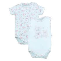 Kit Body 2 Peças Bebê Menina Suedine Estampado Upi Uli