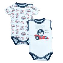 Kit Body 2 Peças Bebê Menino Suedine Estampado Upi Uli Kit Body 2 Peças Bebê Menino Suedine Estampado Upi Uli
