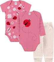 Kit Body 3 Peças Joaninha de Suedine - Kappes Kit Body 3 Peças Joaninha de Suedine - Kappes