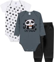 Kit Body 3 Peças Pandinha Suedine - Kappes