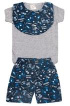 Kit Body Bebê 3 Peças Menino Roupas de Bebê Roupa de Verão