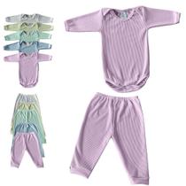 Kit Body Bebe E Mijao Culote Canelado Com 12 Peças - Atacado Kit Body Bebe E Mijao Culote Canelado Com 12 Peças - Atacado