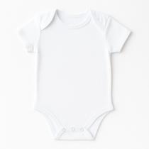 Kit Body Bebê Malha Branco Manga Curta Ideal Para seu Bebê