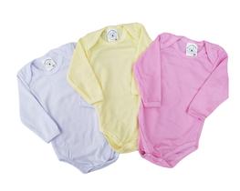 Kit body bebê manga longa canelado liso - mafe Kit body bebê manga longa canelado liso - mafe
