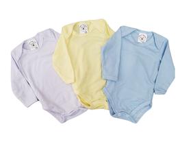 Kit body bebê manga longa canelado liso - mafe Kit body bebê manga longa canelado liso - mafe