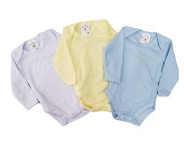 Kit body bebê manga longa canelado liso - mafe Kit body bebê manga longa canelado liso - mafe