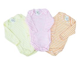 Kit body bebê manga longa listrado enxoval - mafes Kit body bebê manga longa listrado enxoval - mafes