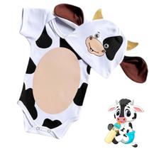 Kit Body Bebê Menino Temático Fazendinha Bezerrinho Com Touca Mesversário Kit Body Bebê Menino Temático Fazendinha Bezerrinho Com Touca Mesversário