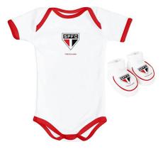 Kit Body Bebê + Pantufa São Paulo Torcida Baby Oficial Kit Body Bebê + Pantufa São Paulo Torcida Baby Oficial