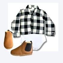 Kit Body + Botinha Temático Caipira Festa Junina Xadrez Bebê Criança