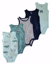 Kit body carters hipopotamo 6 meses regata menino - baby