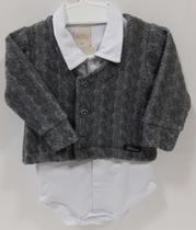 Kit Body + Casaco Soft Bebe Menino Luxo Inverno Katita 2348 Kit Body + Casaco Soft Bebe Menino Luxo Inverno Katita 2348