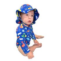Kit Body + Chapéu Bebê Proteção Solar Praia Piscina Verão Kit Body + Chapéu Bebê Proteção Solar Praia Piscina Verão