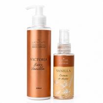 Kit Body Cream + Body Splash Vanilla Hidratante Corporal + Perfume Feminino Cheiro Doce Fixação Dura Kit Body Cream + Body Splash Vanilla Hidratante Corporal + Perfume Feminino Cheiro Doce Fixação Dura